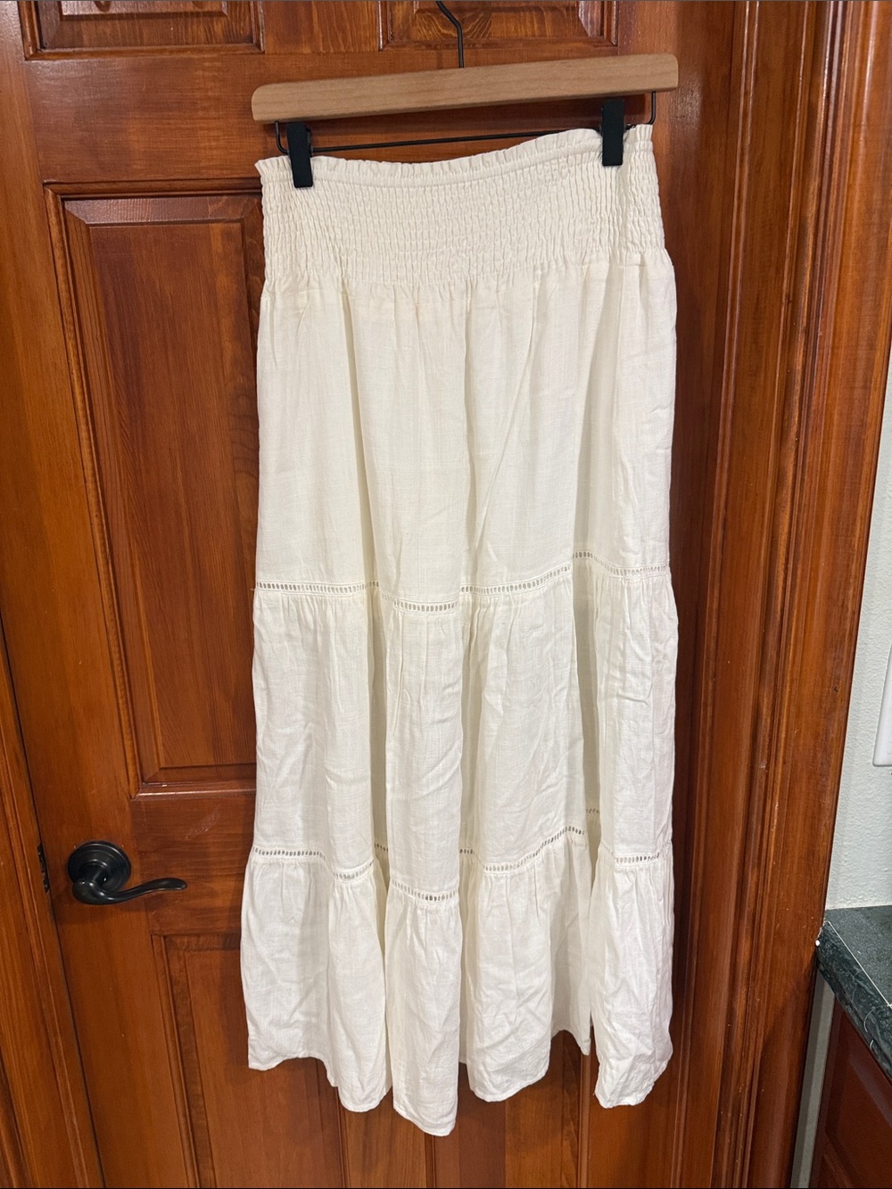 Crescent Cream Maxi Skirt and Crop Top Set - Picture 4 of 7